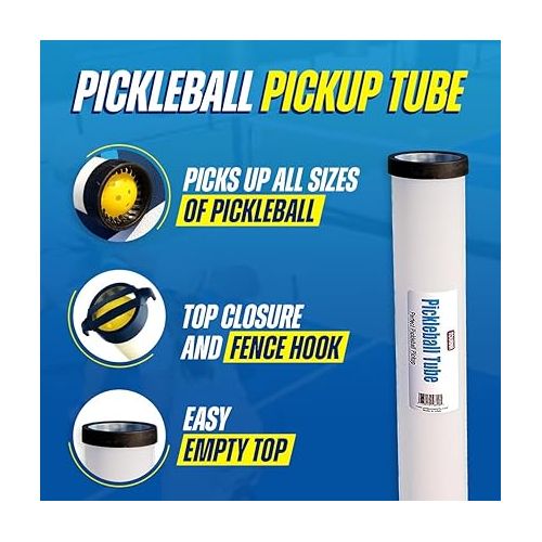  Tourna Pickleball Pickup Tube for Pickleballs - Holds 17 Balls