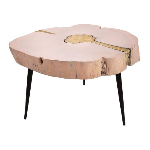  Tov Furniture TOV Furniture TOV-OC18168 Timber Rustic Wood Cocktail Table, 28 Pink, Brass