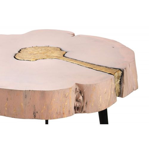  Tov Furniture TOV Furniture TOV-OC18168 Timber Rustic Wood Cocktail Table, 28 Pink, Brass