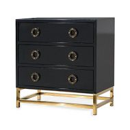 Tov Furniture TOV Furniture The Majesty Collection Contemporary Style Bedroom Chest of Drawers, Black with Gold Accents