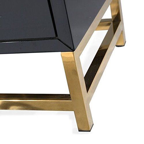  Tov Furniture TOV Furniture The Majesty Collection Contemporary Style Bedroom Chest of Drawers, Black with Gold Accents