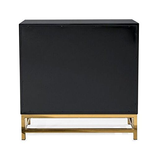  Tov Furniture TOV Furniture The Majesty Collection Contemporary Style Bedroom Chest of Drawers, Black with Gold Accents