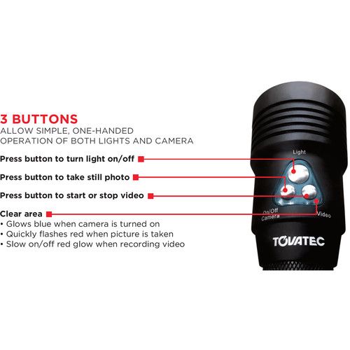  Tovatec Mera Dive Light with Camera