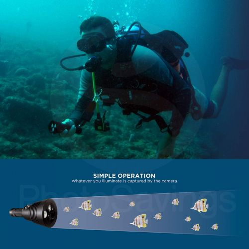  Innovative Scuba Concepts Tovatec Mera Dive Light with Camera - Basic Accessory Bundle with 32GB Memory Card & More