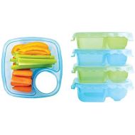 [아마존베스트]Tovla Kids Lunch and Snack Containers - 5 Colorful Plastic Meal Prep Bento Boxes with Sauce Compartment - Containers for Adults, Kids & Toddlers - Microwave, Dishwasher & Freezer S