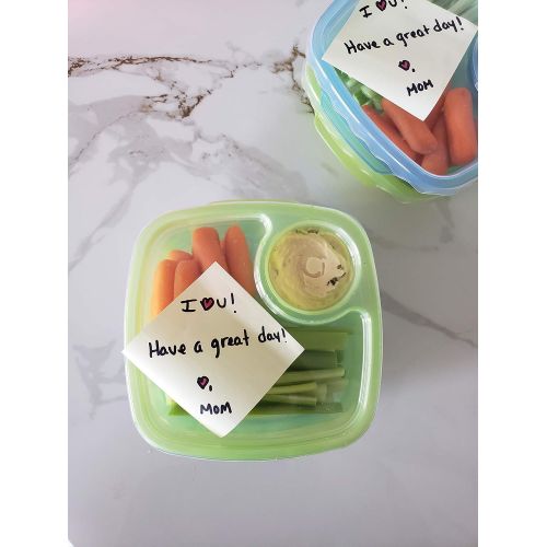  [아마존베스트]Tovla Kids Lunch and Snack Containers - 5 Colorful Plastic Meal Prep Bento Boxes with Sauce Compartment - Containers for Adults, Kids & Toddlers - Microwave, Dishwasher & Freezer S