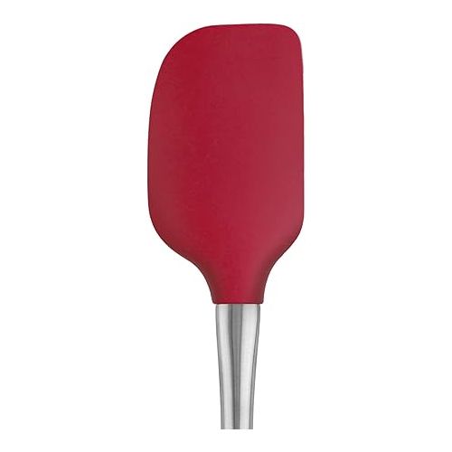  Tovolo Flex-Core Stainless Steel Handled Spatula Heat-Resistant & BPA-Free Silicone Turner Head, Cast Iron & Non-Stick Cookware, Dishwasher-Safe, Cayenne