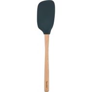 Tovolo Flex-Core Wood Handled Spatula, Easy Clean, Removable Head, Heat Resistant, Charcoal
