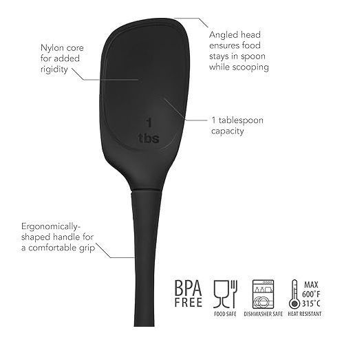  Flex-Core All Silicone Deep Spoon - Black