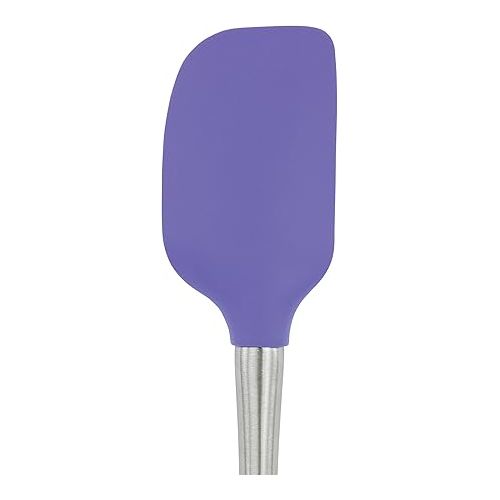  Tovolo Flex-Core Stainless Steel Handled Spatula, Heat-Resistant & BPA-Free Silicone Turner Head, Safe for Cast Iron & Non-Stick Cookware, Dishwasher-Safe, Very Peri