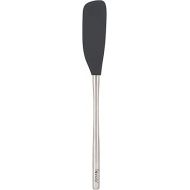 Tovolo Flex-Core Stainless Steel Narrow Handled Jar Scraper Spatula, Removable Head, Dishwasher Safe, Charcoal