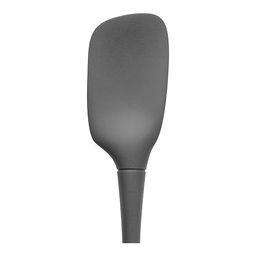  Tovolo Flex-Core All Silicone Spatula, Tapered Edge, Ergonomic Handle, Heat Resistant, Charcoal