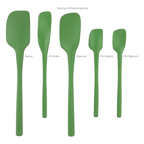  Tovolo Flex-Core® All Silicone Spatula Set of 5 for Meal Prep, Cooking, Baking, and More - Pesto