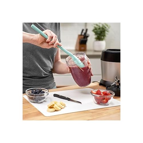  Flex-Core All Silicone Blender Spatula - Light Aqua