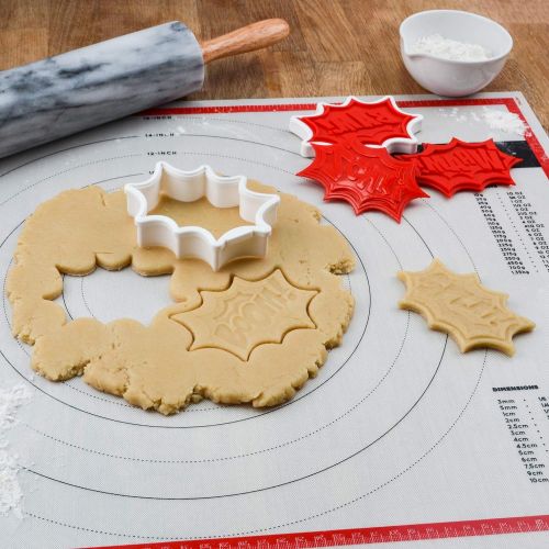  Tovolo Burst Reversible Templates Set of 6 Stamps, Comic Book Cookie Cutter, Dishwasher-Safe, Red