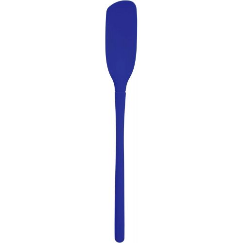  Tovolo Flex-Core Flexible Edge Blender Extra-Long Handle Angled Head Reaches Below Blades, Silicone Spatula for Smoothies & Blended Cocktails, 1 EA, Stratus Blue
