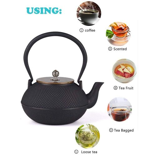  Towa TOWA Workshop Tetsubin Teapot Cast Iron Japanese Style Hobnail 42OZ for Tea Brewing