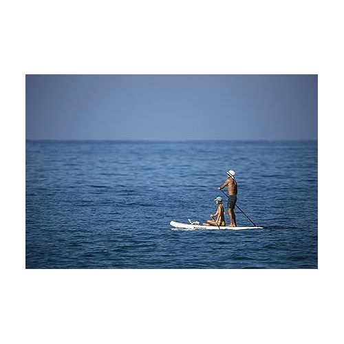  TOWER Inflatable 10’4” Stand Up Paddle Board - (6 Inches Thick) - Universal SUP Wide Stance - Premium SUP Bundle (Pump & Adjustable Paddle Included) - Non-Slip Deck - Youth and Adult