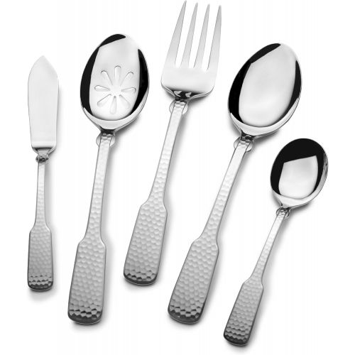  Towle Hammersmith 45-Piece 1810 Stainless Steel Flatware Set with Serveware, Service for 8