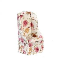 Town Square Miniatures Melody Jane Dollhouse Rose Floral Armchair Arm Chair Miniature Living Room Furniture