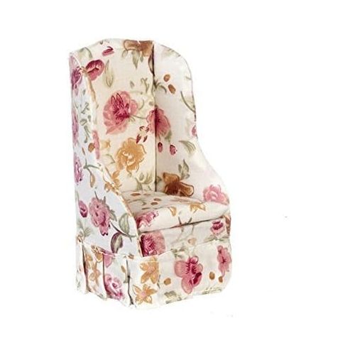  Town Square Miniatures Melody Jane Dollhouse Rose Floral Armchair Arm Chair Miniature Living Room Furniture