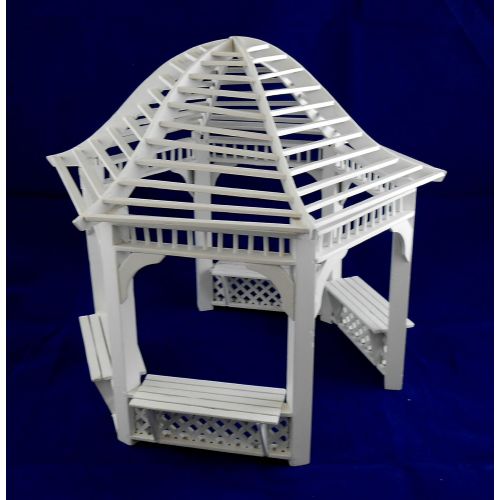  Town Square Miniatures Dollhouse Miniature 1:12 Scale White Gazebo #T5368