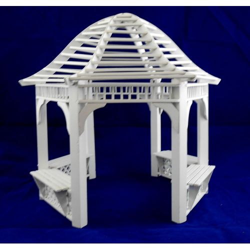  Town Square Miniatures Dollhouse Miniature 1:12 Scale White Gazebo #T5368