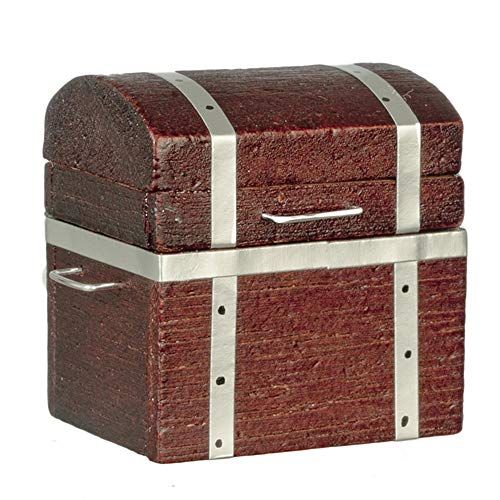  Town Square Miniatures Dolls House Wooden Attic Trunk Ottoman Toy Box Chest Miniature 1:12 Accessory