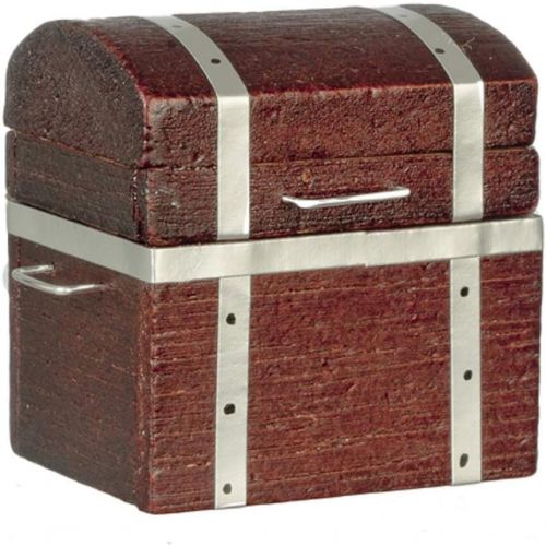  Town Square Miniatures Dolls House Wooden Attic Trunk Ottoman Toy Box Chest Miniature 1:12 Accessory