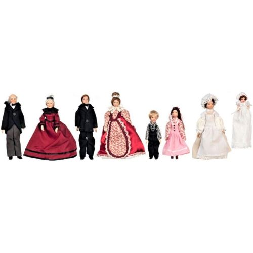  Town Square Miniatures Aztec Imports, Inc. Dollhouse Miniature The Gladstone Family Dolls