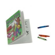 Town square miniatures Dollhouse Miniature Coloring Book with Crayons
