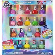Townley Girl My Little Pony Non-Toxic Water Based Peel-Off Nail Polish Set with Glittery and Opaque Colors for Girls Kids Teens Ages 3+, Perfect for Parties, Sleepovers and Makeovers, 18 Pcs