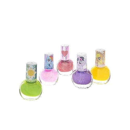  Townley Girl My Little Pony Non-Toxic Water Based Peel-Off Nail Polish Set with Glittery and Opaque Colors for Girls Kids Teens Ages 3+, Perfect for Parties, Sleepovers and Makeovers, 18 Pcs