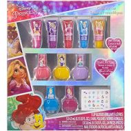 Disney Princess Townley Girl Super Sparkly Cosmetic Makeup Set for Girls with Lip Gloss Nail Polish Nail Stickers 11 PcsPerfect for Parties Sleepovers Makeovers Birthday Gift f