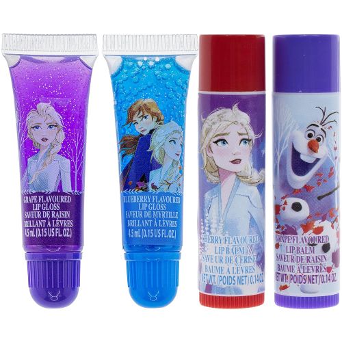  Disney Frozen Townley Girl Super Sparkly Cosmetic Beauty Makeup Set For Girls with Clips, Press On Nail, Lip Gloss, Nail Stickers, Lip Balm, Nail Gems and Mirror For Parties, Sle