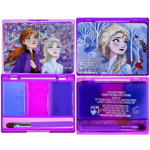  Disney Frozen Townley Girl Super Sparkly Cosmetic Beauty Makeup Set For Girls with Clips, Press On Nail, Lip Gloss, Nail Stickers, Lip Balm, Nail Gems and Mirror For Parties, Sle