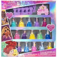 Disney Princess Townley Girl Non Toxic Peel Off Water Based Natural Safe Quick Dry Nail Polish Gift Kit Set for Kids Toddlers Girls Glittery and Opaque Colors Ages 3+ (18 Pcs)