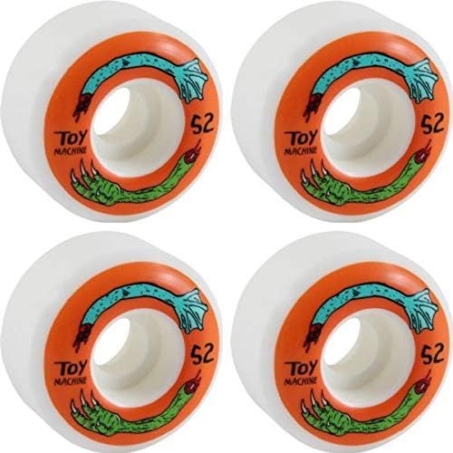  Toy Machine Skateboards FOS Arms White/Orange Skateboard Wheels - 52mm 99a (Set of 4)