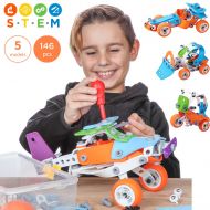 Toy Pal | STEM Toys for Boys | 146 Piece Educational Engineering Building Toys Set for Boys & Girls Ages 7 8 9 10 Years Old | 5, 6 Year Old can Build with Help | Best Toy Gift for