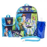 Toy Story Backpack Combo Set - Disney Pixar Toy Story Boys 6 Piece Backpack Set - Woody & Buzz Lightyear Backpack & Lunch Kit (Blue)