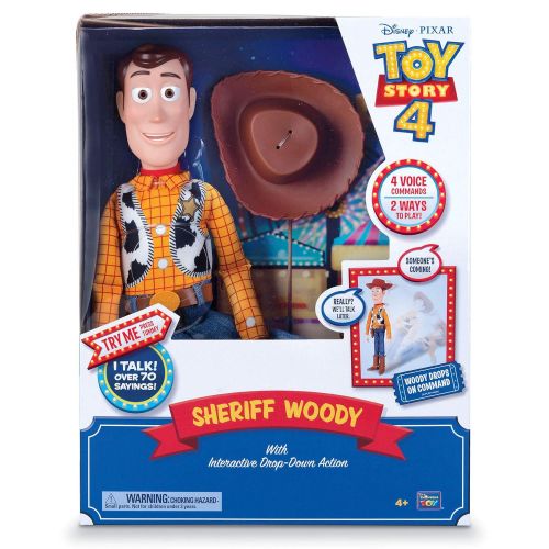  Toy Story Disney Pixar 4 Sheriff Woody, with Interactive Drop-Down Action