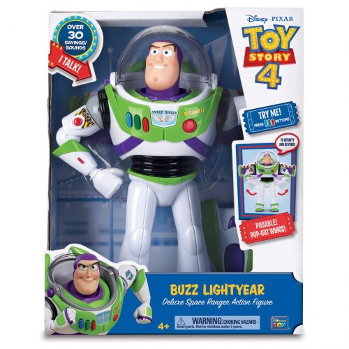  Toy Story Disney Pixar 4 Buzz Lightyear Deluxe Space Ranger Action Figure. Amazon Exclusive