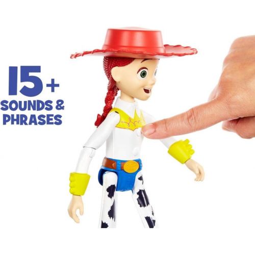  Disney Pixar Toy Story 4 True Talkers Jessie Figure, 8.8 in Tall Posable, Talking Character Figure with Movie Inspired Cowgirl Look and 15+ Phrases, Gift for Kids 3 Years and Older