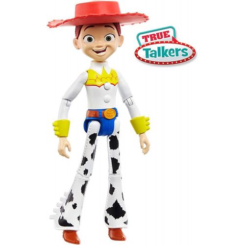  Disney Pixar Toy Story 4 True Talkers Jessie Figure, 8.8 in Tall Posable, Talking Character Figure with Movie Inspired Cowgirl Look and 15+ Phrases, Gift for Kids 3 Years and Older