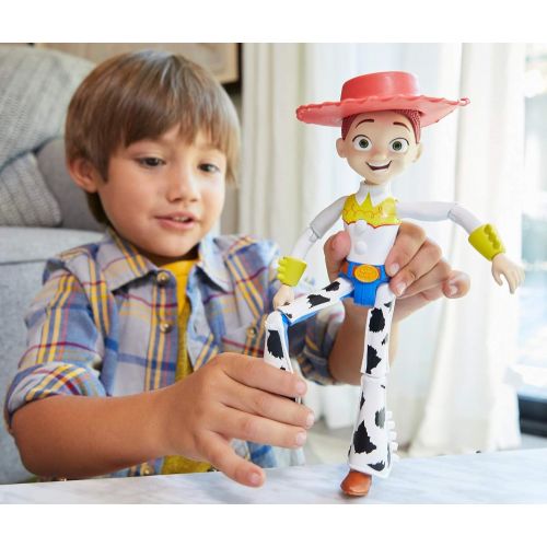  Disney Pixar Toy Story 4 True Talkers Jessie Figure, 8.8 in Tall Posable, Talking Character Figure with Movie Inspired Cowgirl Look and 15+ Phrases, Gift for Kids 3 Years and Older