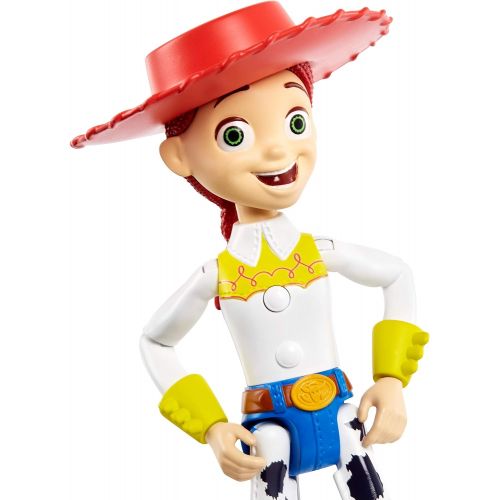  Disney Pixar Toy Story 4 True Talkers Jessie Figure, 8.8 in Tall Posable, Talking Character Figure with Movie Inspired Cowgirl Look and 15+ Phrases, Gift for Kids 3 Years and Older