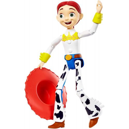  Disney Pixar Toy Story 4 True Talkers Jessie Figure, 8.8 in Tall Posable, Talking Character Figure with Movie Inspired Cowgirl Look and 15+ Phrases, Gift for Kids 3 Years and Older