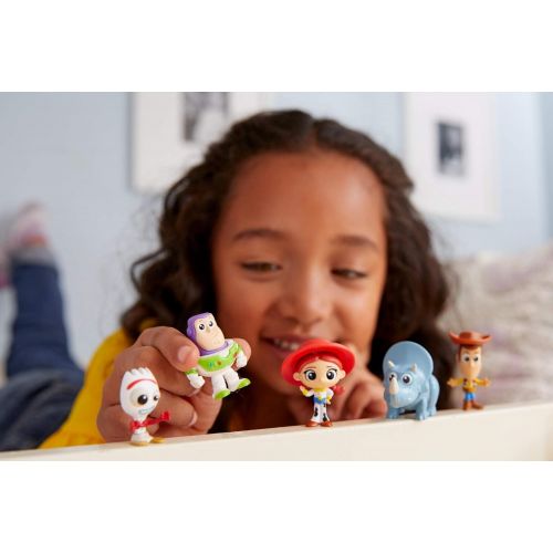  Disney and Pixars Toy Story 4 Movie Mini 5 Pack of Characters Woody, Buzz, Jessie, Trixie and Forky for at Home and Play On the Go ages 3 and up!