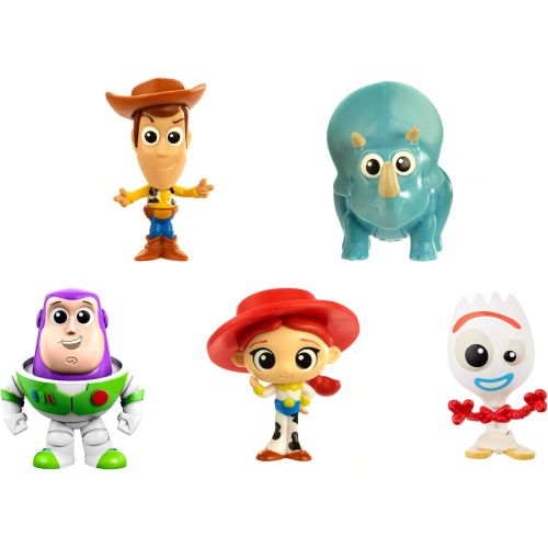  Disney and Pixars Toy Story 4 Movie Mini 5 Pack of Characters Woody, Buzz, Jessie, Trixie and Forky for at Home and Play On the Go ages 3 and up!