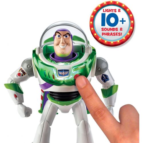  Disney Pixar Toy Story 4 Blast Off Buzz Lightyear Figure, 7 in / 17.78 cm Tall, with Lights, Phrases, Sounds and Pop Out Wings, Gift for Kids 3 Years and Older [Amazon Exclusive]